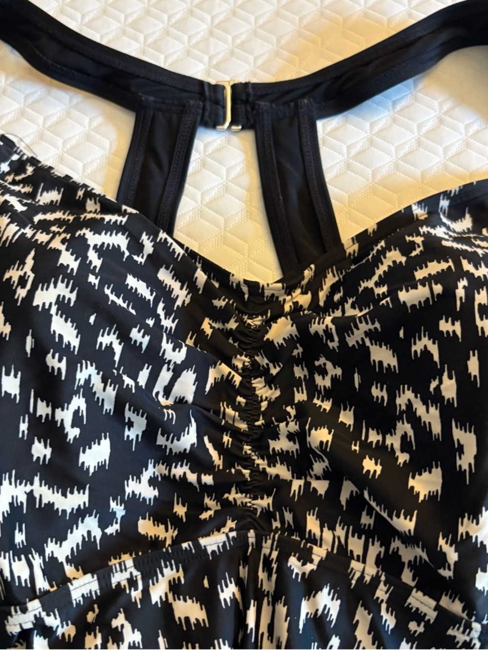 Avenue Black‎ and White Printed one Piece Swim Dress - Picture 3 of 11